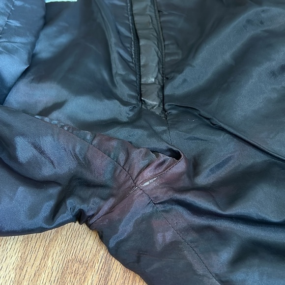 Leather 80s Pants Women's Size 8 Black Pleated Two Pockets Zipper Velcro Lined - Picture 11 of 13